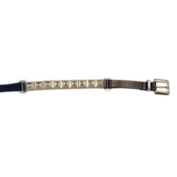 Vintage Suzi Roher Canada Studded Leather Belt Small Plus Silver 90s main image 6